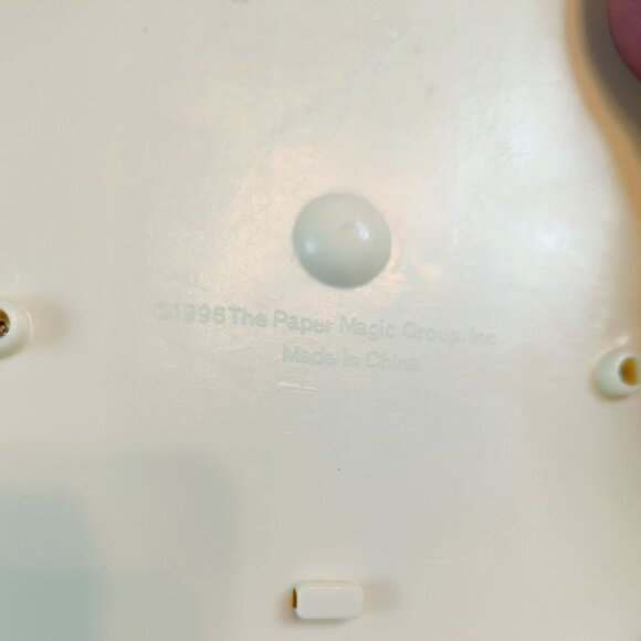 Vintage 1996 Paper Magic Animated Skull With Top Hat & Red Bow Tie Halloween Dec - Picture 6 of 6